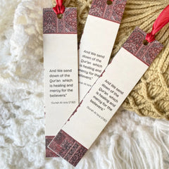 Spiritual Reflections Bookmark Set with Elegant Red Ribbon Tassels