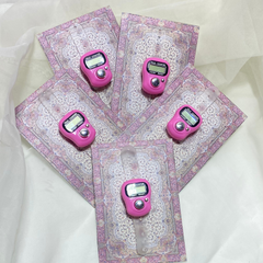 Electronic Finger Tally Counter Set in Multi-Color Floral Designs